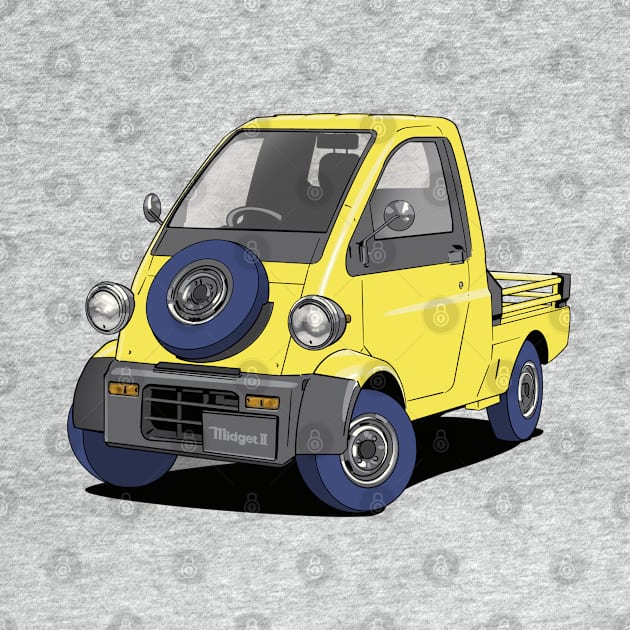 Yellow Daihatsu Midget 2 Van by Webazoot